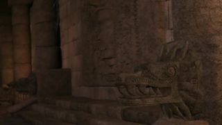 Монстры-амфибии трахают в пиздень и анал 2-ух баб археологов в гробнице фараона