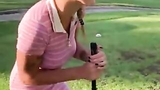 Чувак сыграл с девушкой в гольф, а затем трахнул ее в киску